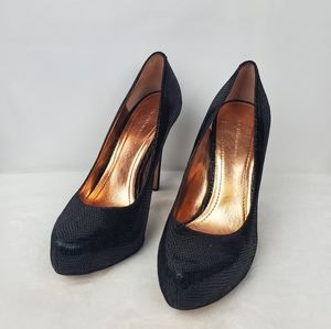 BCBGeneration Black Heels with Gold Interior Women 10